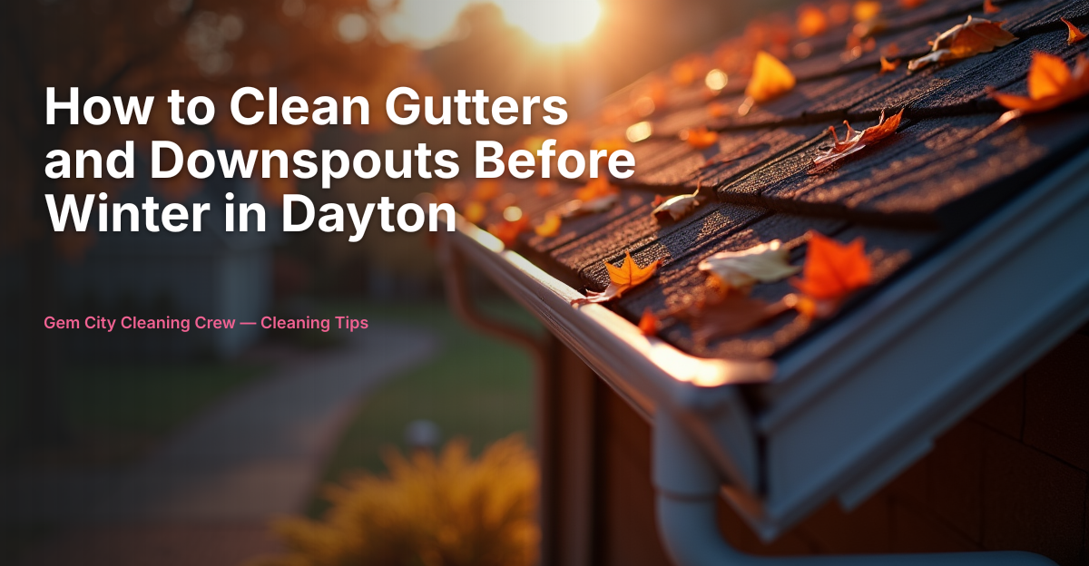 How to Clean Gutters and Downspouts Before Winter in Dayton