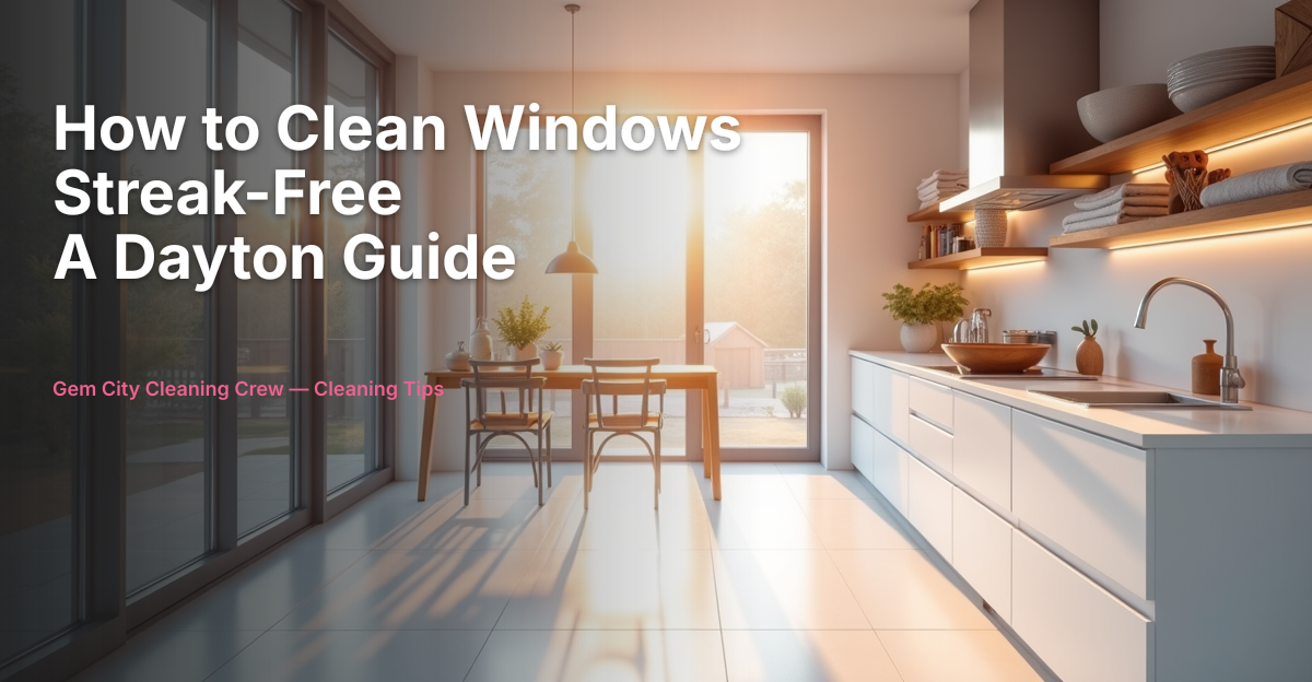How to Clean Windows Streak-Free: A Dayton Homeowner's Guide