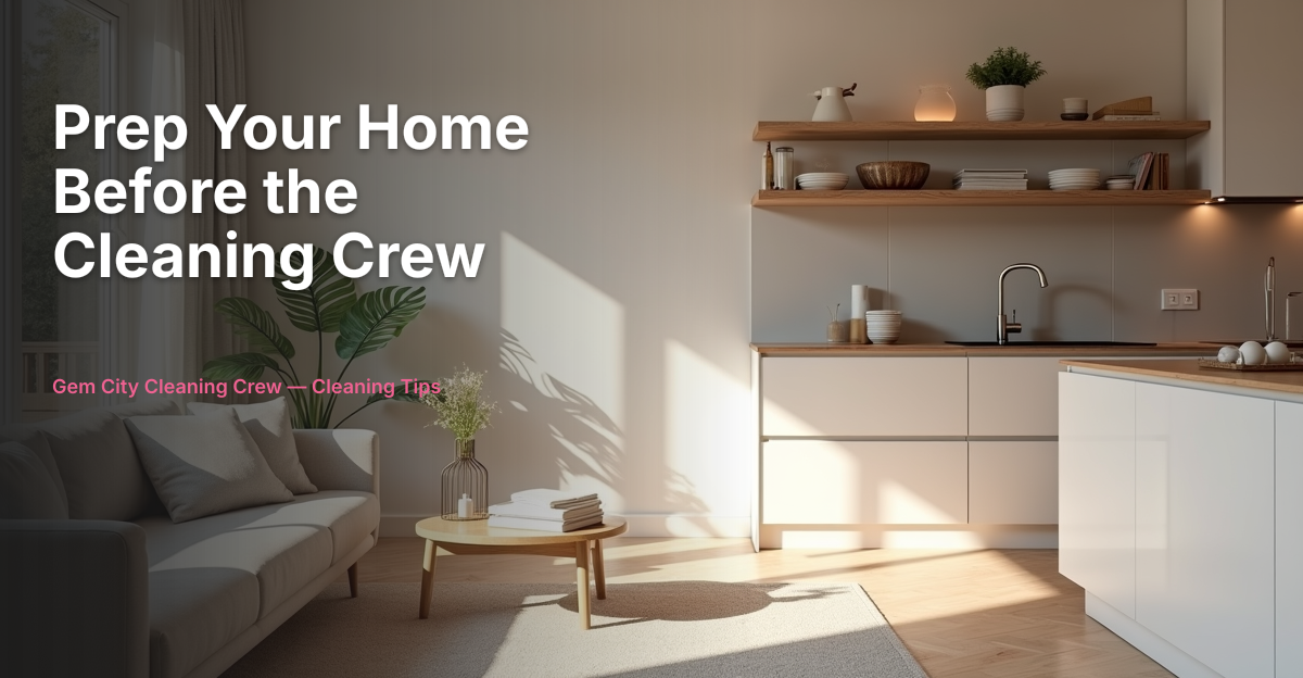 How to Prep Your Home Before Cleaning Day