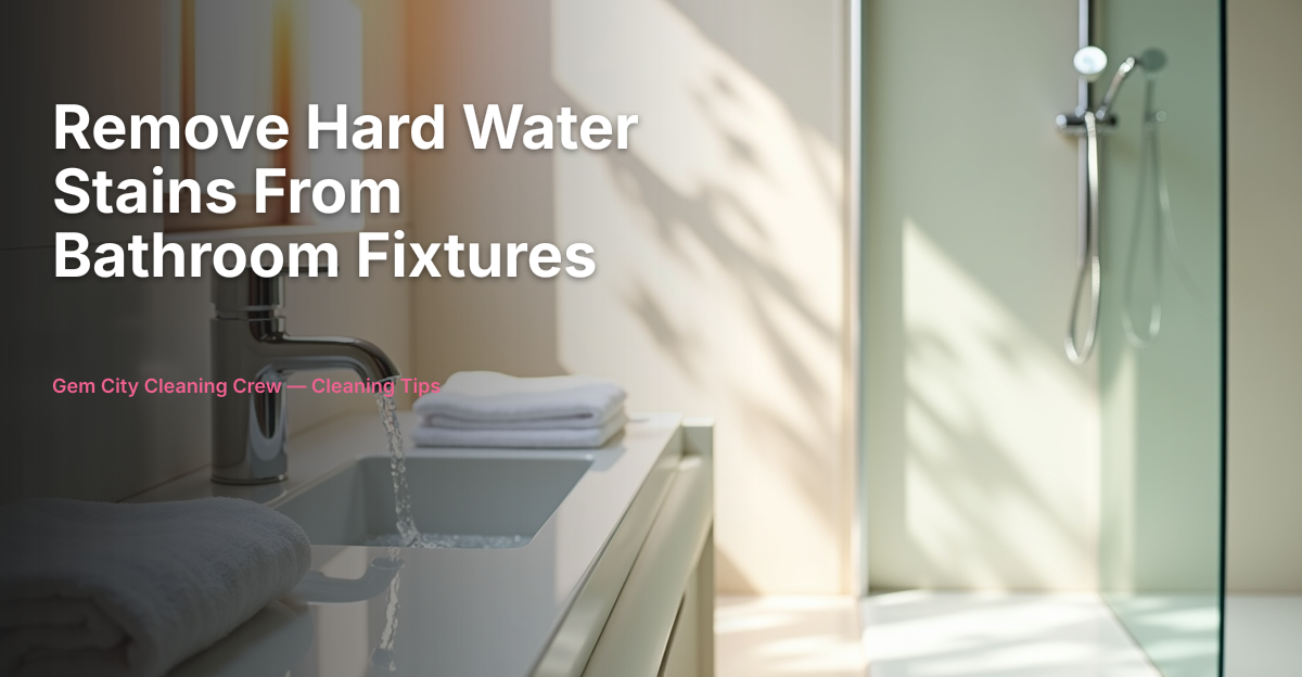 Removing Hard Water Stains From Fixtures