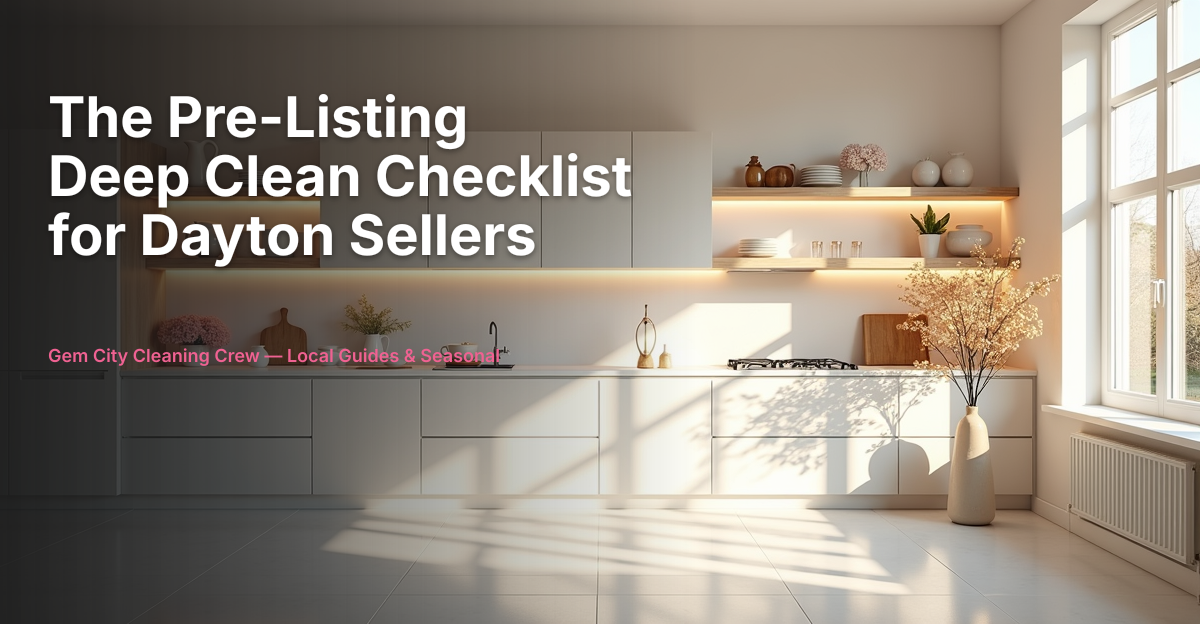 The Pre-Listing Deep Clean Checklist for Dayton Sellers