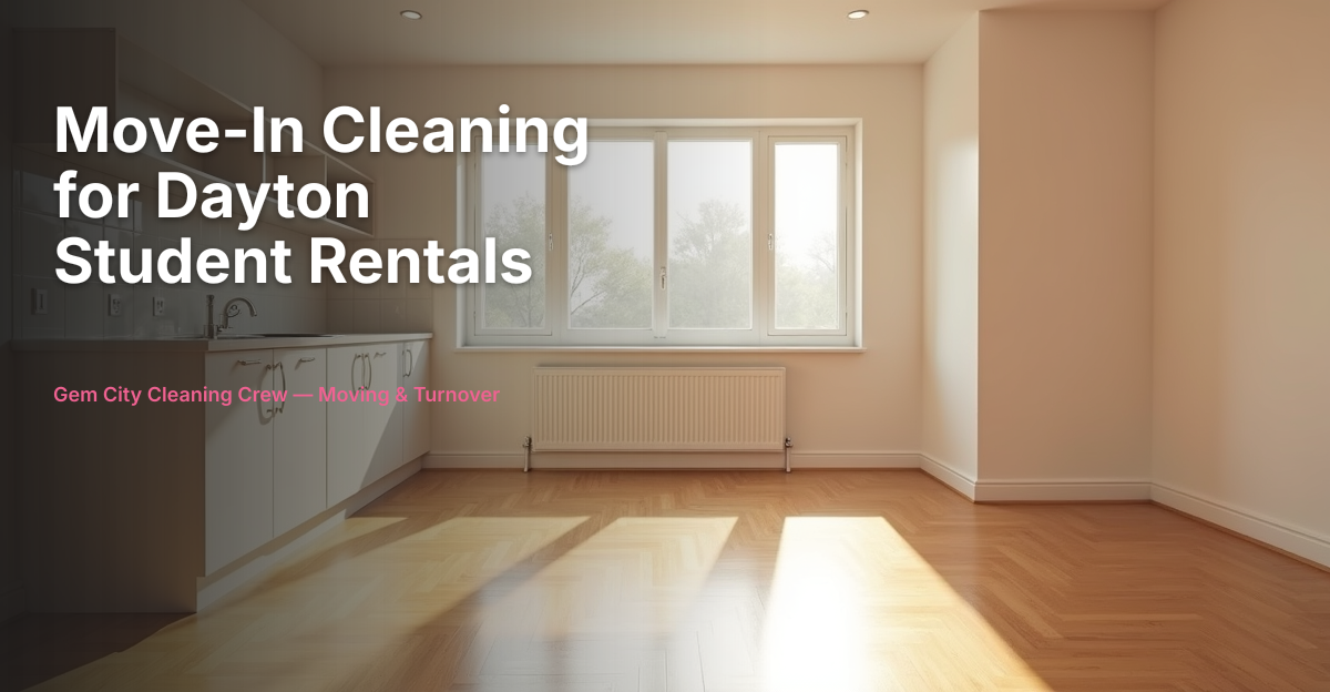 Move-In Cleaning for Dayton Student Rentals