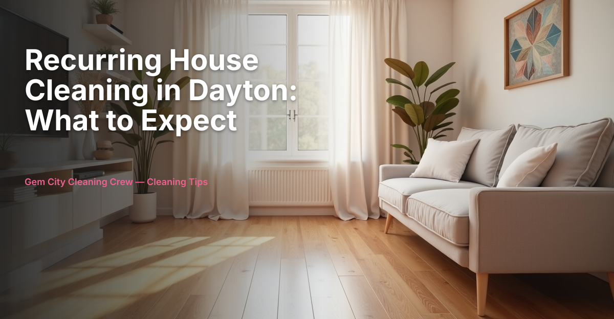 Recurring Cleaning in Dayton: What to Expect